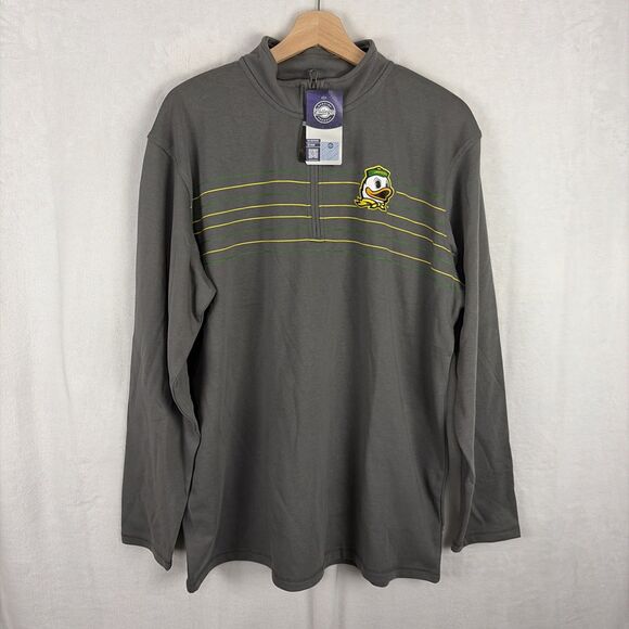 Oregon Ducks Quarter Zip Long Sleeve Sweatshirt Pullover Men's Size XL NWT - Picture 1 of 6